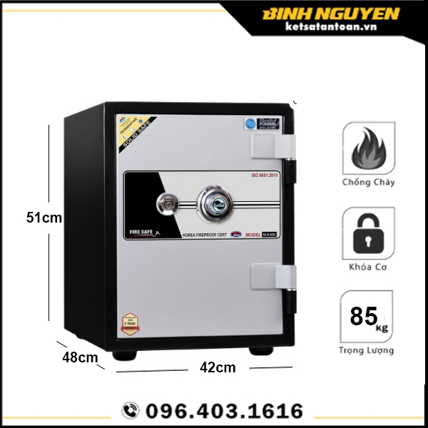 Két sắt solid hàn quốc sls-52c khóa cơ hàn quốc bảo mật an toàn