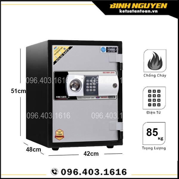 Két sắt solid sls-52e khóa điện tử chống trộm thông minh hàn quốc