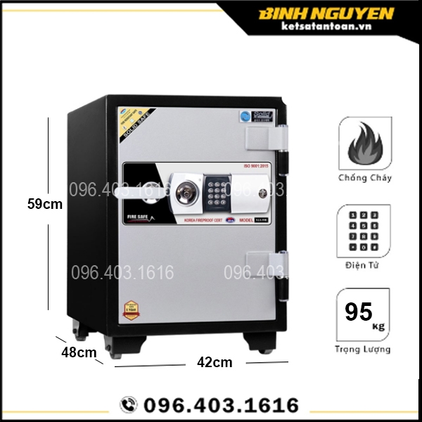 Két sắt solid sls-59e điện tử hiện đại chống cháy an toàn