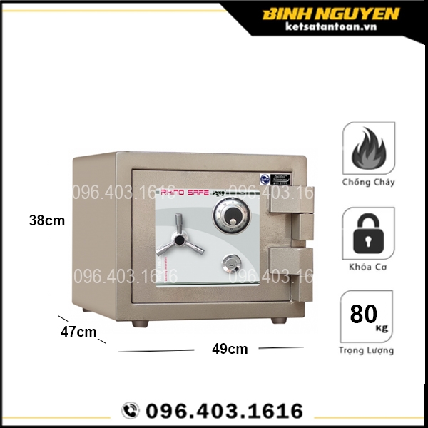 Két sắt solid slrs-40kc khóa cơ chống trộm an toàn hàn quốc cao cấp