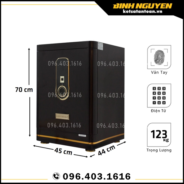 Két sắt nhập khẩu khoá vân tay và điện tử aifeibao 70-tbl 