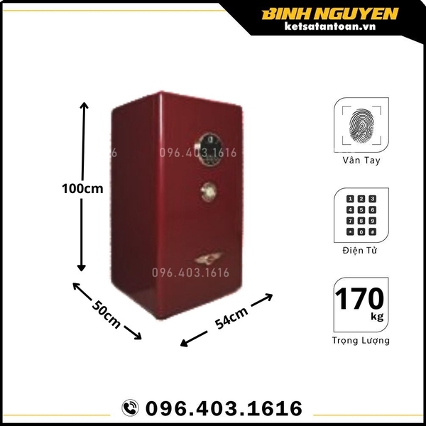 Két sắt vân tay thông minh aifeibao 100-als chính hãng