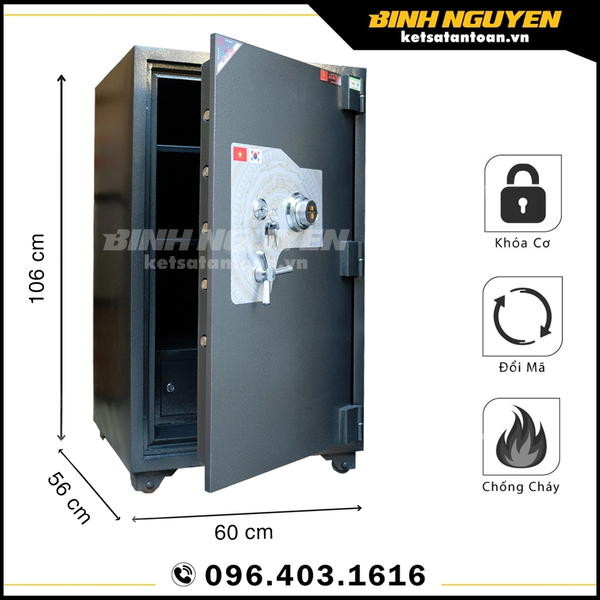 Két sắt việt tiệp cỡ lớn kcc220 cơ đổi mã an toàn chống cháy