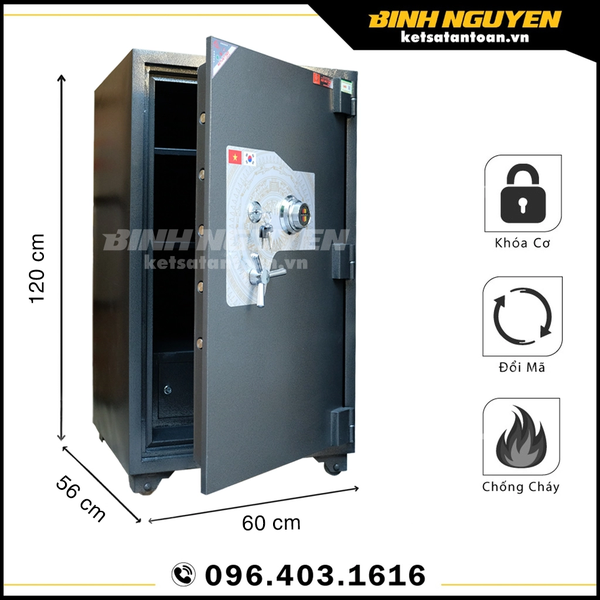 Két sắt việt tiệp cỡ lớn kcc265 khóa cơ đổi mã chống cháy