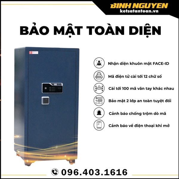 Két sắt việt tiệp cỡ lớn kcc300 khóa nhận diện khuôn mặt công nghệ mới