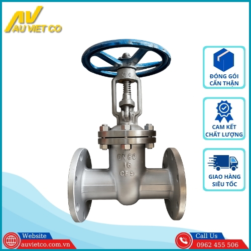 Van cổng inox ty nổi