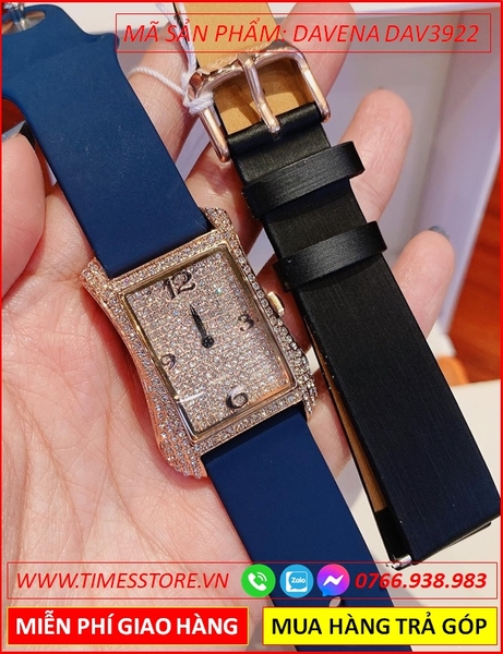 Set Đồng hồ Nữ Davena Phiên Bản Hermes Dây Silicone Apple Watch