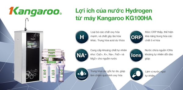 Máy lọc nước Hydrogen Kangaroo 9 cấp lọc KG100HA