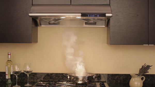 Khoảng cách từ bếp đến máy hút mùi là bao nhiêu met?