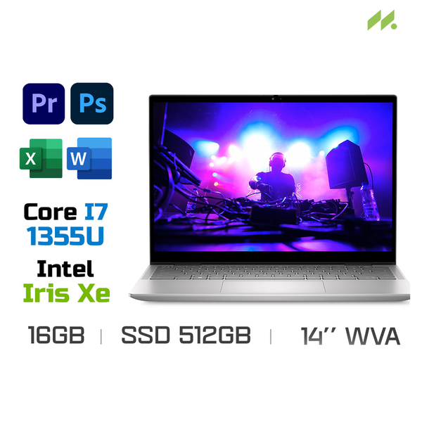 Laptop Dell Inspiron 14 7430 2 in 1 T7430-i7U165W11SLU (i7-1355U, Iris Xe Graphics, Ram 16GB LPDDR5, SSD 512GB, 14 Inch FHD+ TouchScreen, Win11/Office HS 21, Bút cảm ứng)