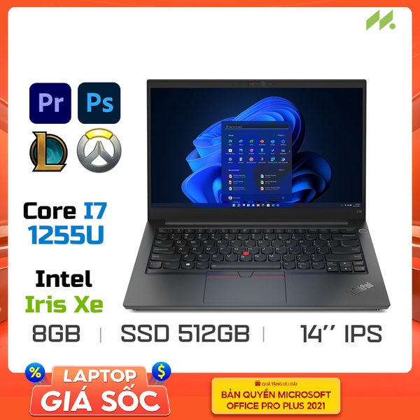 [LikeNew]Laptop Lenovo ThinkPad E14 Gen 4 21E300DSVA (i7-1255U, Iris Xe Graphics, Ram 8GB DDR4, SSD 512GB, 14 Inch IPS FHD)