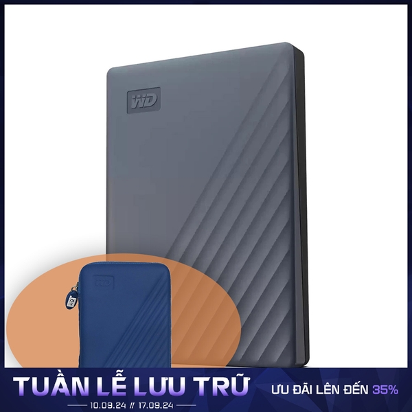 Ổ cứng di động Western Digital My Passport 5TB Works with USB-C WDBRMD0050BGY-WESN