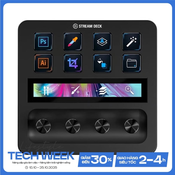 Thiết bị Stream Elgato StreamDeck+ XLR 8 Phím Lập Trình 10GBD9921