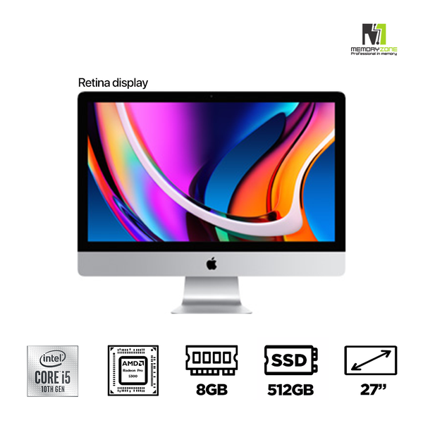 Apple iMac 27 Inch 2020 MXWU2SA/A (i5 Gen 10th, Radeon Pro 5300 4GB, Ram 8GB, SSD 512GB, 27 Inch Retina 5K)