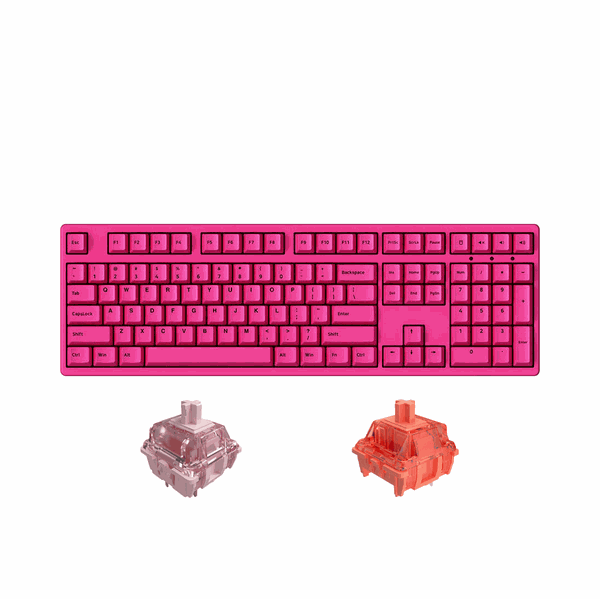 Bàn phím cơ AKKO 3108v2 DS Rose Red (Gateron sw)