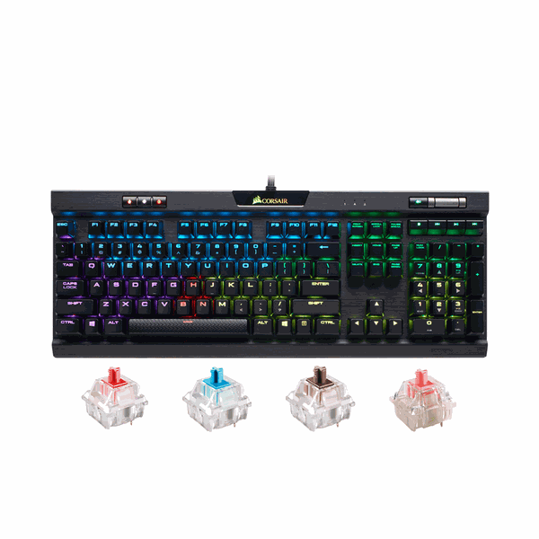 Bàn phím cơ Corsair K70 MK.2 BLK RGB MX RED/MX BLUE/MX BROWN/MX SILENT