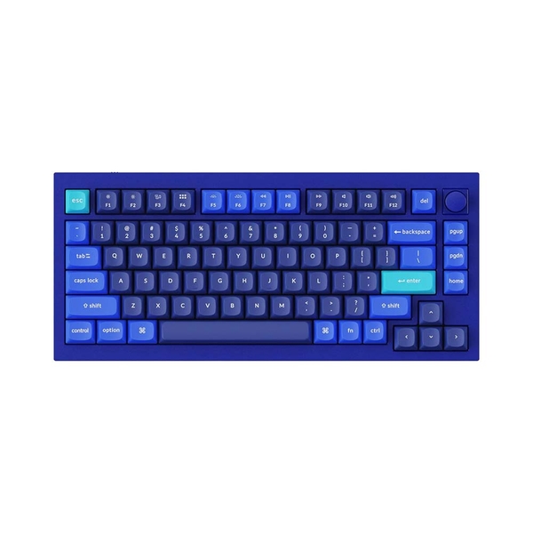 Bàn phím cơ Keychron Q1 version 2 Full Assembled Knob Navy Blue Gateron G Pro Red Q1-O1