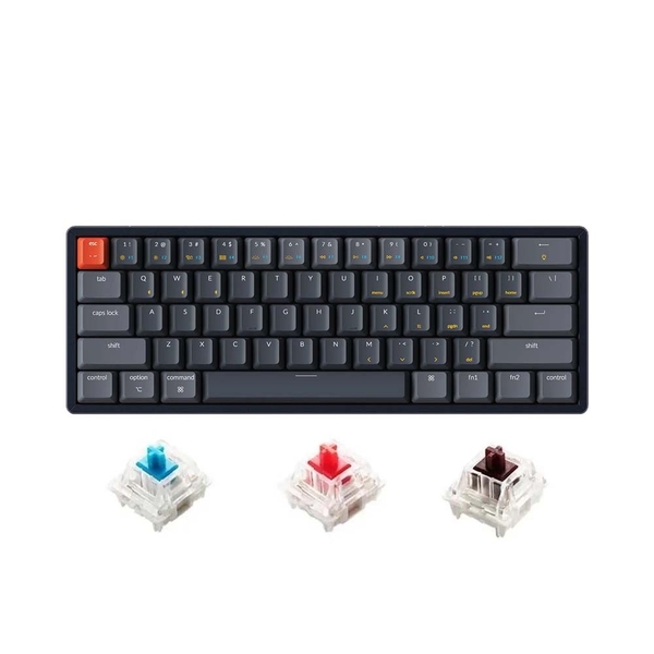 Bàn phím cơ không dây Keychron K12 Aluminum Led RGB HotSwap Gateron G Pro Switch Red / Blue / Brown