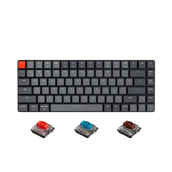 Bàn phím cơ không dây Keychron K3V2 Aluminum White Led Gateron Switch Low Profile Red / Blue / Brown