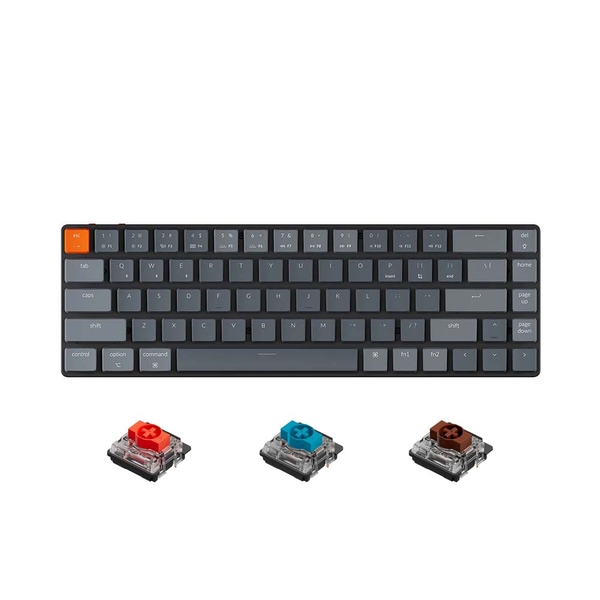 Bàn phím cơ không dây Keychron K7 Ultra Slim Led RGB HotSwap Gateron Switch Low Profile Red / Blue / Brown