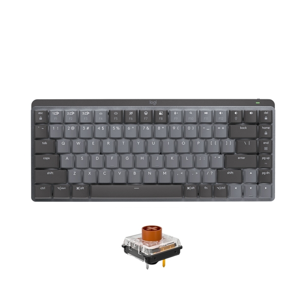 Bàn phím cơ không dây Logitech MX Mechanical Mini Graphite Tactile Quiet Switch 920-010783