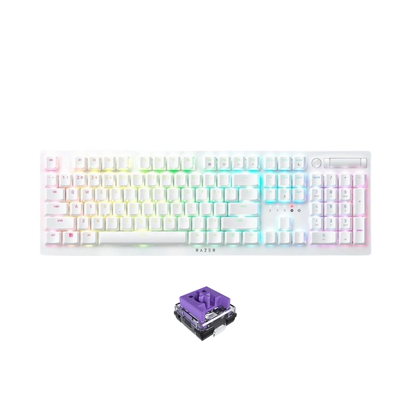 Bàn phím cơ không dây Razer DeathStalker V2 Pro Ultra slim White Edition Razer Low-Profile Clicky Optical