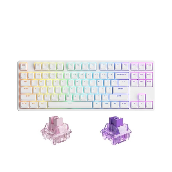 Bàn phím cơ TKL AKKO 5087 RGB ASA White (Akko CS Sw)