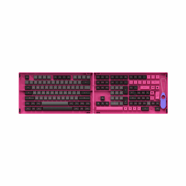 Bộ Keycap Akko Black & Rose PBT Double-Shot ASA Profile