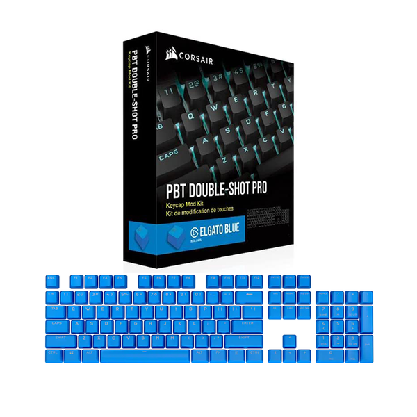 Bộ Keycap Corsair PBT Double-Shot PRO Elgato Blue CH-9911030-NA