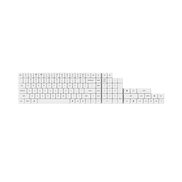 Bộ Keycap Keychron Black on White PBT Double-shot LSA Low Profile