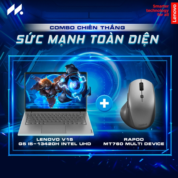 Combo Laptop Lenovo V15 G4 i5-13420H Intel UHD + Chuột không dây Lenovo Thinkbook