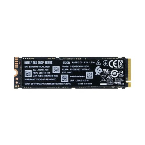 SSD Intel 760P 2TB 3D-NAND M.2 NVMe PCIe Gen3 x4 SSDPEKKW020T8X1