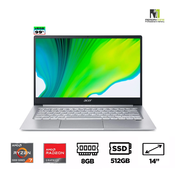 Laptop Acer Swift 3 SF314-43-R52K NX.AB1SG.004 (Ryzen 7 5700U, Radeon Graphics, Ram 8GB DDR4, SSD 512GB, 14 Inch IPS FHD)