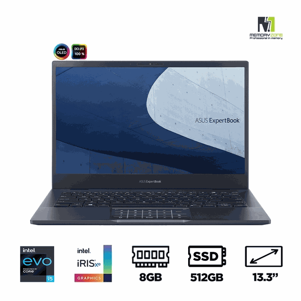 Laptop Asus ExpertBook B5 OLED B5302CEA-KG0538W (i5-1135G7 EVO, Iris Xe Graphics, Ram 8GB DDR4, SSD 512GB, 13.3 Inch OLED FHD)