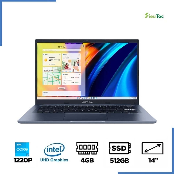 Laptop Asus Vivobook 14 X1402ZA-EK232W (i3-1220P, UHD Graphics, Ram 4GB DDR4, SSD 512GB, 14 Inch IPS FHD)