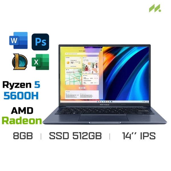 Laptop Asus Vivobook 14X M1403QA-LY023W (Ryzen 5 5600H, Radeon Graphics, Ram 8GB DDR4, SSD 512GB, 14 Inch IPS FHD)