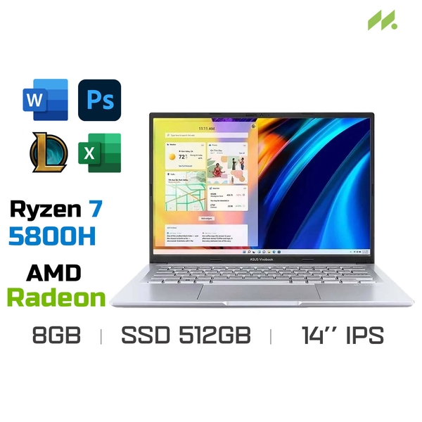 Laptop Asus Vivobook 14X M1403QA-LY024W (Ryzen 7 5800H, Radeon Graphics, Ram 8GB DDR4, SSD 512GB, 14 Inch IPS FHD)