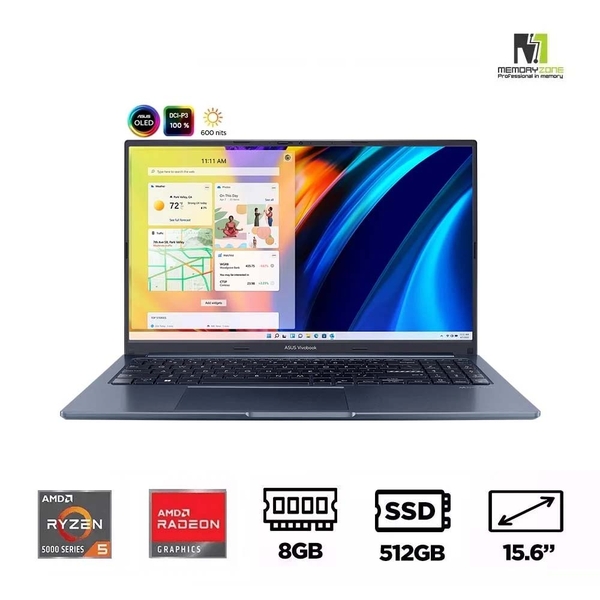 Laptop Asus Vivobook 15X OLED M1503QA-L1028W (Ryzen 5 5600H, Radeon Graphics, Ram 8GB DDR4, SSD 512GB, 15.6 Inch OLED FHD)