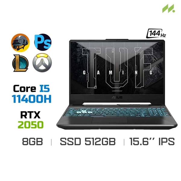 Laptop Gaming Asus TUF Gaming F15 FX506HF-HN014W (i5-11400H, RTX 2050 4GB, Ram 8GB DDR4, SSD 512GB, 15.6 Inch IPS 144Hz FHD)