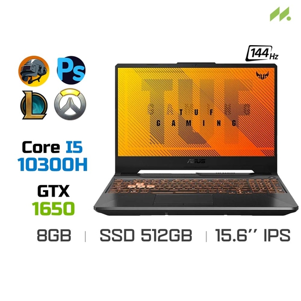 Laptop Gaming Asus TUF Gaming F15 FX506LHB-HN188W (i5-10300H, GTX 1650 4GB, Ram 8GB DDR4, SSD 512GB, 15.6 Inch IPS 144Hz FHD)