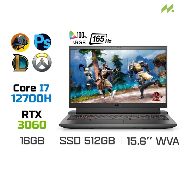 Laptop Gaming Dell G15 5520 71000334 (i7-12700H, RTX 3060 6GB, Ram 16GB DDR5, SSD 512GB, 15.6 Inch 165Hz FHD, Win11/Office HS 21)