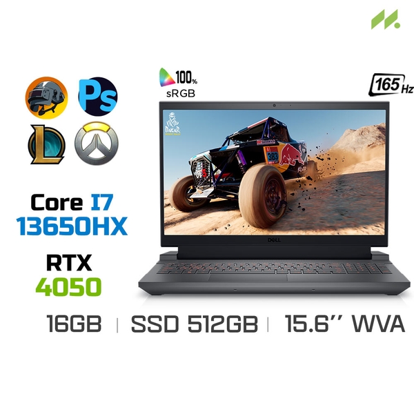 Laptop Gaming Dell G15 5530 i7H165W11GR4050 (i7-13650HX, RTX 4050 6GB, Ram 16GB DDR5, SSD 512GB, 15.6 Inch 165Hz FHD, Win11/Office HS 21)