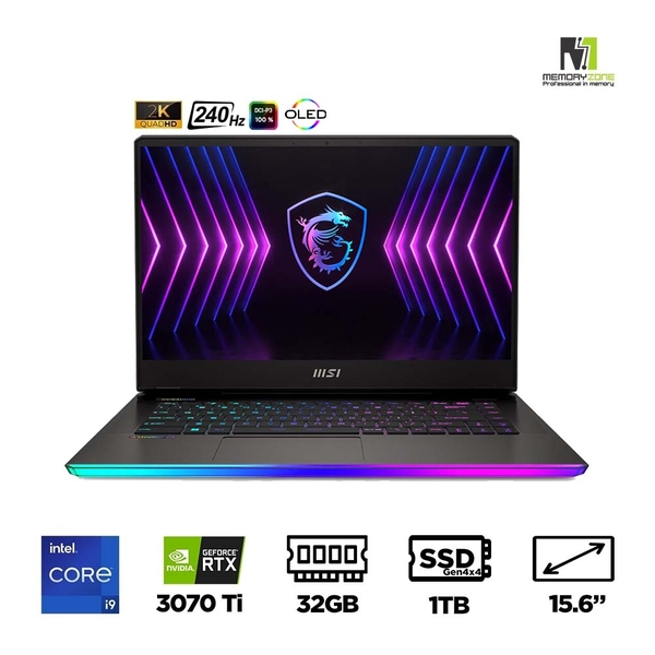 Laptop Gaming MSI Raider GE67 HX 12UGS-097VN (i9-12900HX, RTX 3070 Ti 8GB, Ram 32GB DDR5, SSD 1TB, 15.6 Inch OLED 240Hz QHD)