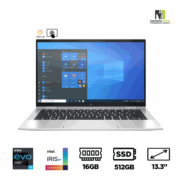 Laptop HP EliteBook x360 1030 G8 3G1C4PA (i7-1165G7 EVO, Iris Xe Graphics, Ram 16GB DDR4, SSD 512GB, 13.3 Inch IPS FHD TouchScreen, Bút cảm ứng)