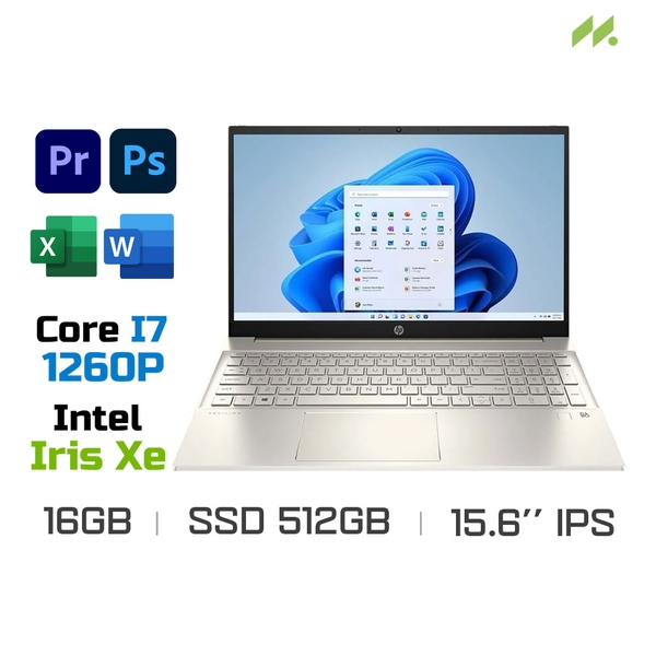 Laptop HP Pavilion 15-eg2066TU 6K7E2PA (i7-1260P, Iris Xe Graphics, Ram 16GB DDR4, SSD 512GB, 15.6 Inch IPS FHD)