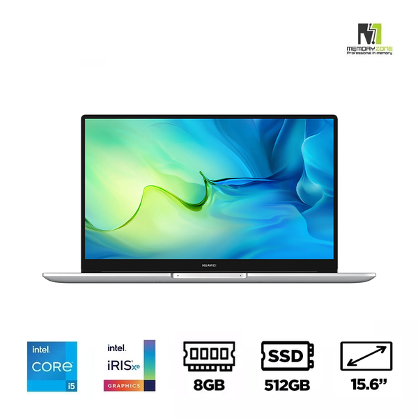 Laptop HUAWEI MateBook D15 2021 BoD-WDH9 (i5-1135G7, Iris Xe Graphics, Ram 8GB DDR4, SSD 512GB, 15.6 Inch IPS FHD)