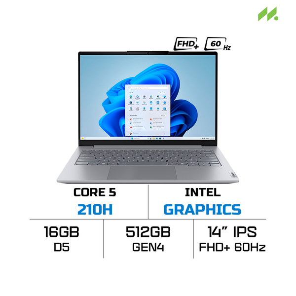 Laptop Lenovo Thinkbook 14 Gen 8 IRL 21SG007MVA (Core 5 210H, Intel Graphics, RAM 16GB DDR5, SSD 512GB, 14 Inch IPS WUXGA 60Hz)