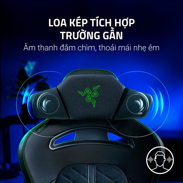 Loa gối đầu Razer Clio THX Spatial Audio, Driver 43mm - MemoryZone