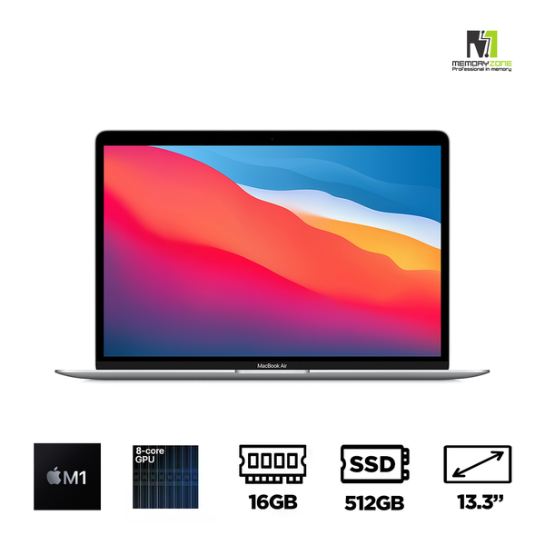 Macbook Air M1 2020 Silver Z128000BR (Apple M1, 8-Cores GPU, Ram 16GB, SSD 512GB, 13.3 Inch IPS Retina)