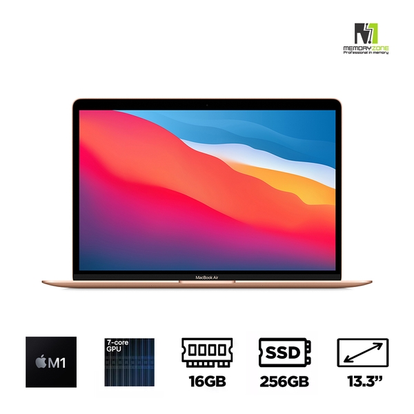 Macbook Air M1 Gold Z12A0004Z (Apple M1, 7-Cores GPU, Ram 16GB, SSD 256GB, 13.3 Inch IPS Retina)